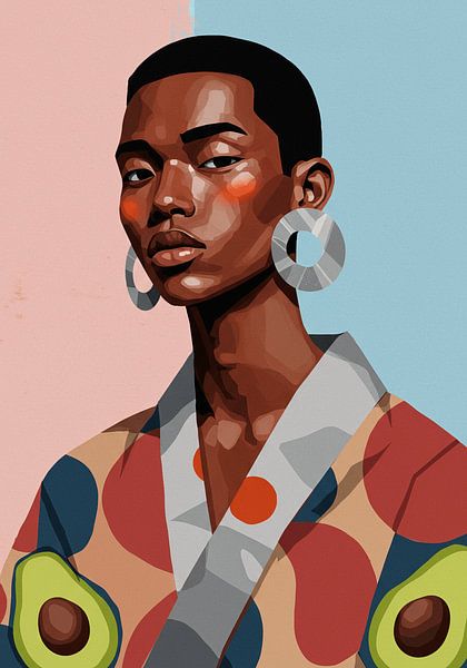 Avocado-rand van dudu artwork