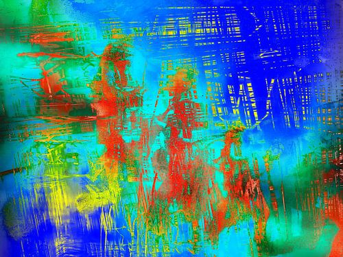 Abstract running people