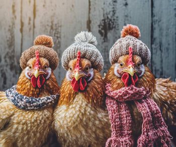 Poulets en hiver