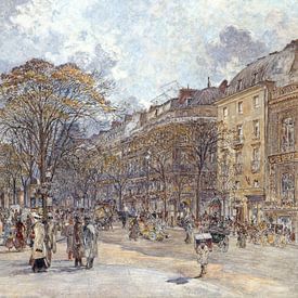 Frederic Houbron - Le boulevard des Italiens, aspect du matin (1902-1903) von Peter Balan