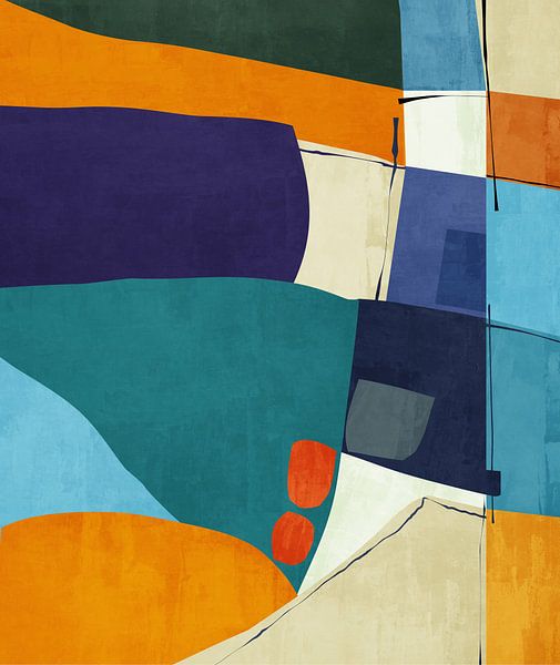 Patchwork quilt 1 van Georgia Chagas