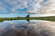 Texel Den Hoorn overdag spiegel effect door waterkolk van Texel360Fotografie Richard Heerschap thumbnail