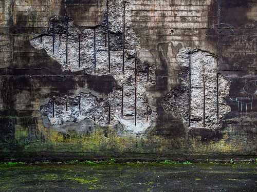 Mur en béton - endommagé