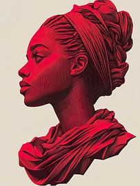 Vector design of a beautiful black lady, Fortitude by PixelPrestige