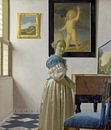 Stehende Frau am Klavier, Johannes Vermeer von Meisterhafte Meister Miniaturansicht
