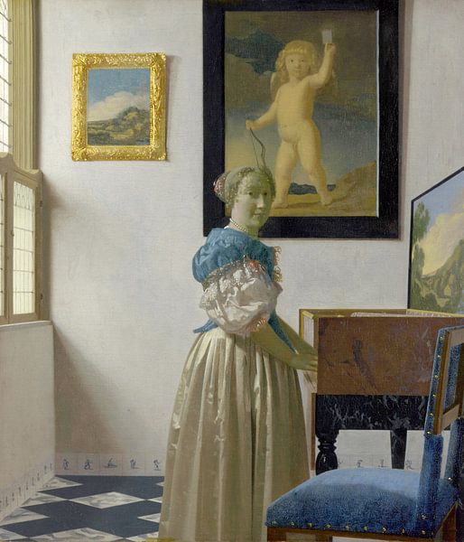 Stehende Frau am Klavier, Johannes Vermeer von Meisterhafte Meister