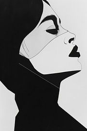 Mrs Black White by Poster Art Shop