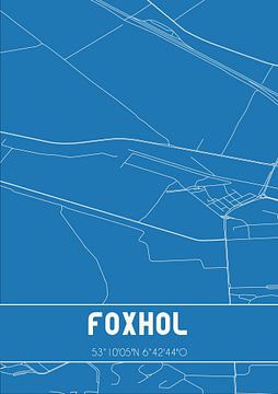 Blaupause | Karte | Foxhol (Groningen) von Rezona