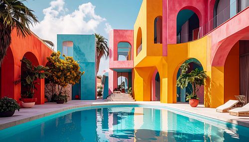 Modernes Gebäude mit Pool von Mustafa Kurnaz