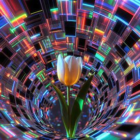 Tulpe in prismatischem Vortex Tunnel von A.D. Digital ART