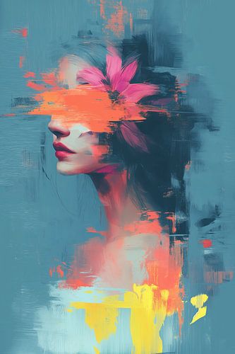 Abstract Portrait in Flowing Colors no.7