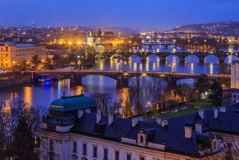 Uitzicht over de oude stad in Praag, Tsjechië - 3 van Tux Photography