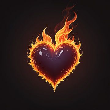 flame forming a heart shape by Markus Gann