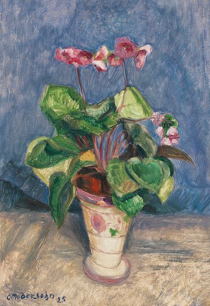 Cyclamen en fleur, Otto Modersohn par Des maîtres magistraux