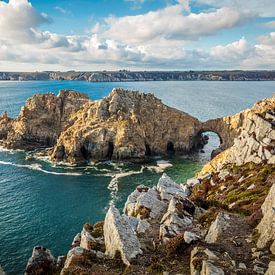 Rocky coast near the Chateau de Dinan, Crozon Peninsula, Brittany by Christian Müringer