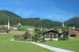 la station de vacances idyllique de Gosau am Dachstein, dans le Salzkammergut, en Haute-Autriche