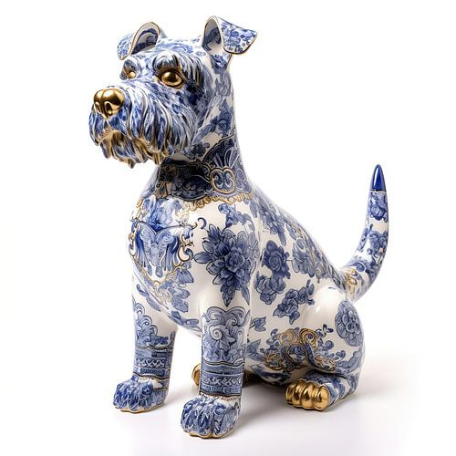 Miniature Schnauzer Delft Blue by Dunto Venaar