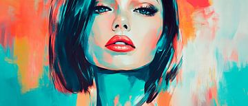 Play of colours of the soul - Portrait lips from dreams - F by Poster Art Shop
