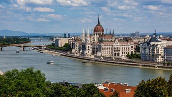 The Hungarian Parliament in Budapest on the Danube