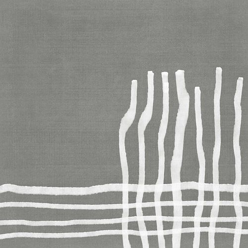 Abstraktes Kunstwerk in Salbeigrün mit Texturen und Pinselstrichen