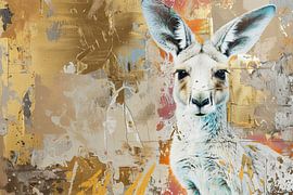 Malerei Lama Gold