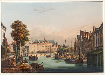 Gezicht op het binnenland van Leiden, Johann Ludwig Bleuler