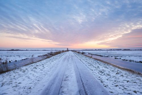 Winterlandschap in de polder