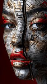 Ink Symphony: A Portrait of Emotion by Art-Zen