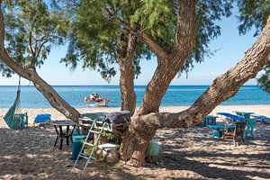 Se détendre sur une plage grecque sur Rinus Lasschuyt Fotografie