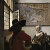 Johannes Vermeer. Officer and Laughing Girl by 1000 Schilderijen