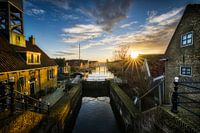 Sunset over Hindeloopen in Friesland
