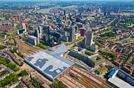Luchtfoto centrum Rotterdam en Centraal Station van Anton de Zeeuw thumbnail