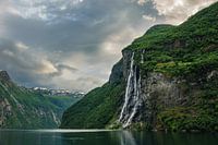 Waterfall in the Geirangerfjord in Norway