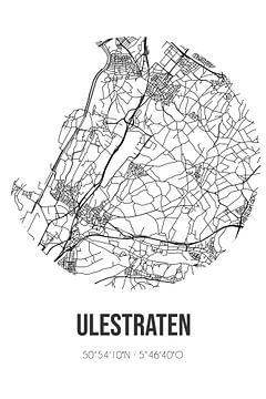Ulestraten (Limburg) | Landkaart | Zwart-wit van Rezona