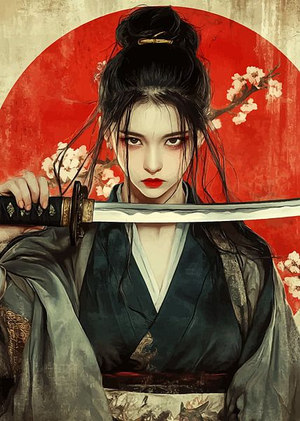Japanischer weiblicher Samurai 3 von MIROKKU