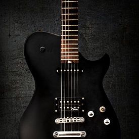 Gitarrenporträt schwarzer Rock von Lisa Berkhuysen