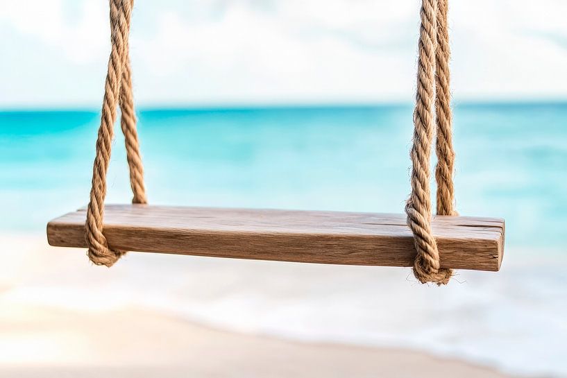 Hängesessel am Meer von Poster Art Shop