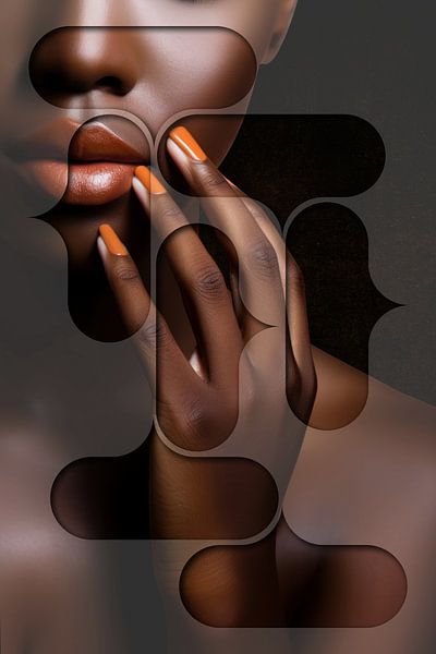 modern art Portrait by Marja van den Hurk