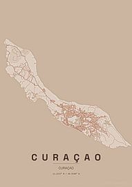 Stadtplan von Curaçao von Stef van Campen