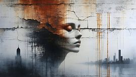 Abstract View Woman on Skyline by Jan Bechtum