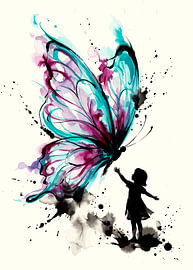 Kinder-Schmetterling