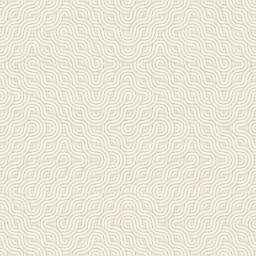 Zen kunst. Geometrisch patroon van Japanse golven en cirkels van Abstract Minimalist Art