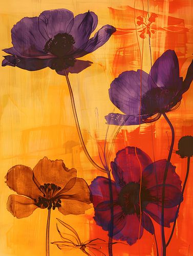 Paars, Rood, Gele Bloemen