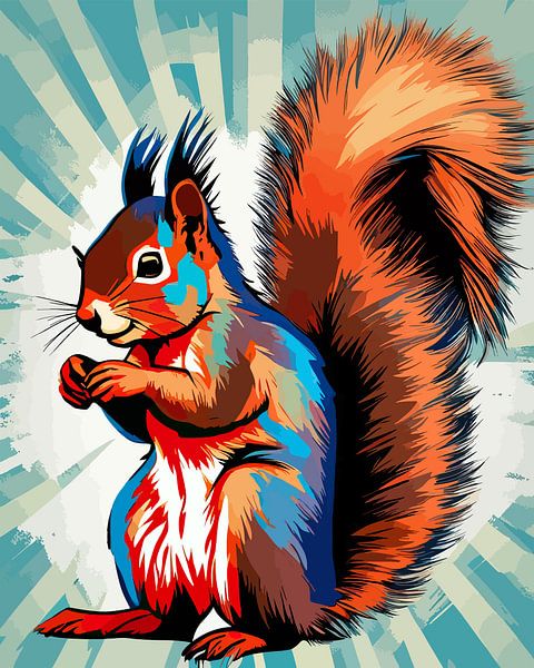Jeu de l'écureuil - Illustrations Pop Art par SOTA ArtSign