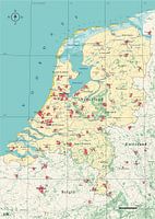 Karte der Niederlande