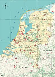 Map of the Netherlands by Yuri Koole