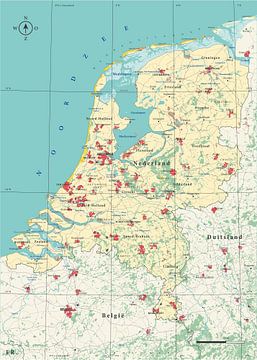 Landkaart Nederland