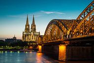 Cologne in the evening by davis davis thumbnail