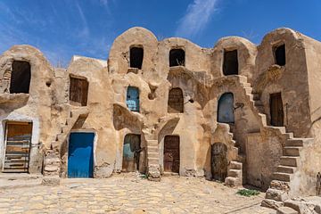Authentieke huizen in Medenine, Tunesië