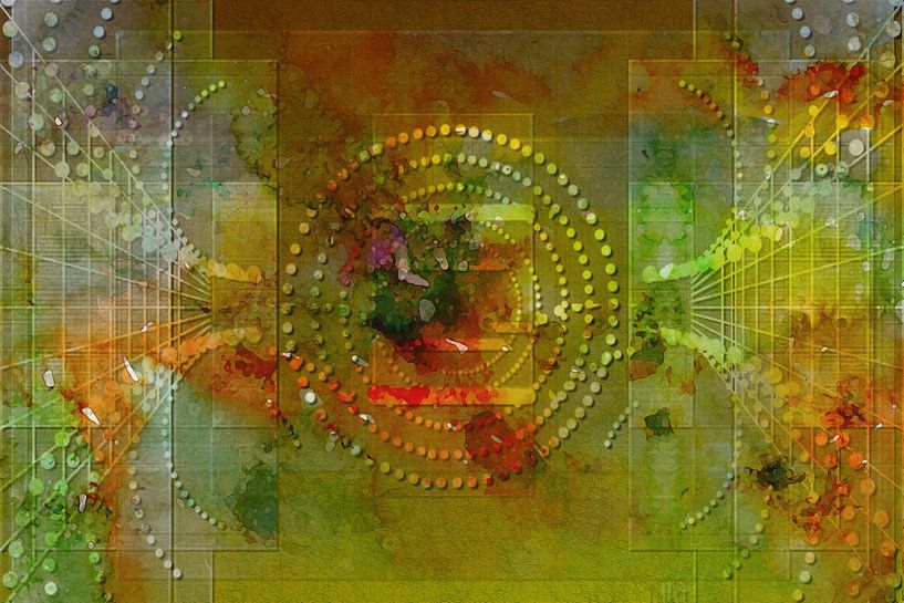 A digital image processing in , mainly green tones by Carla van Zomeren